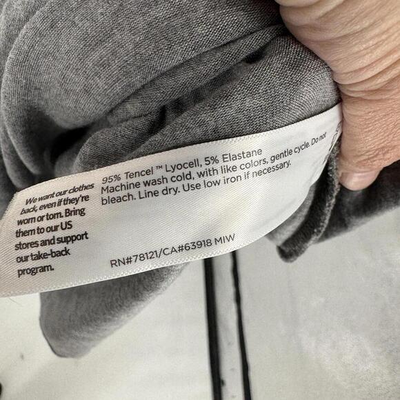 Eileen Fisher Dress large L gray tencel mini minimalist lagen look beachy casual - Picture 5 of 6